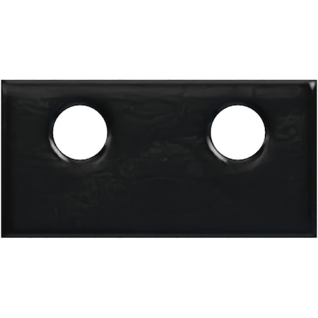 Ekena Millwork Economy Barn Door Flat Track Connecting Plate, Black GB6008CBL